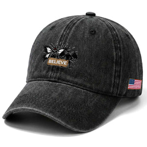 Mothman Jersey Devil Washed Cotton Baseball Cap Believe Cryptid Folklore Gift TS12 Print Your Wear