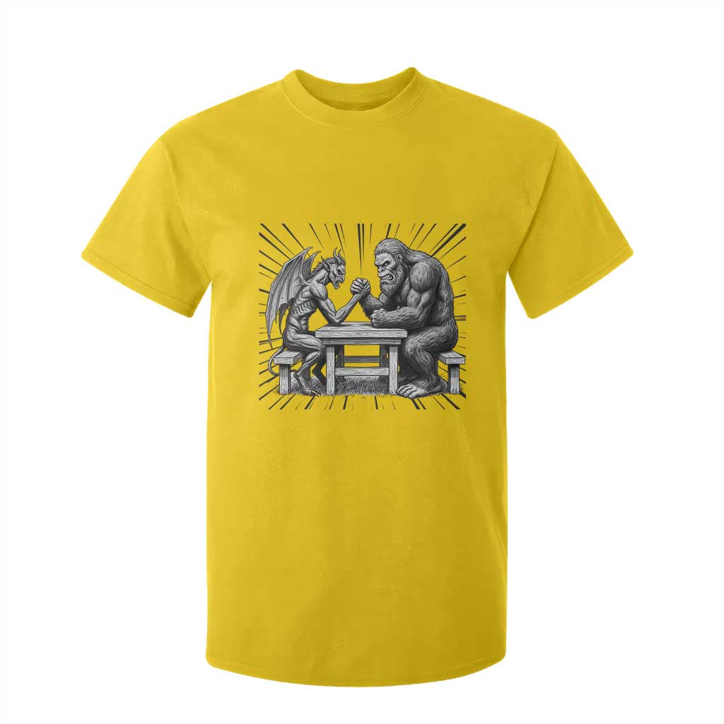 Bigfoot Jersey Devil T Shirt For Kid Arm Wrestling Funny Cryptid Gift TS12 Daisy Print Your Wear