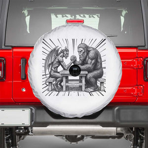 Bigfoot Jersey Devil Spare Tire Cover Arm Wrestling Funny Cryptid Gift TS12 White Print Your Wear