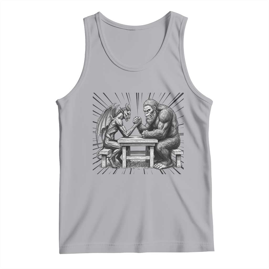 Bigfoot Jersey Devil Tank Top Arm Wrestling Funny Cryptid Gift TS12 Athletic Heather Print Your Wear