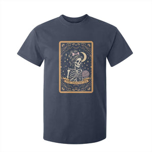 The Crocheter Skeleton T Shirt For Kid Crochet Lover Gift Tarot Card Graphic TS12 Navy Print Your Wear