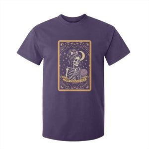 The Crocheter Skeleton T Shirt For Kid Crochet Lover Gift Tarot Card Graphic TS12 Purple Print Your Wear