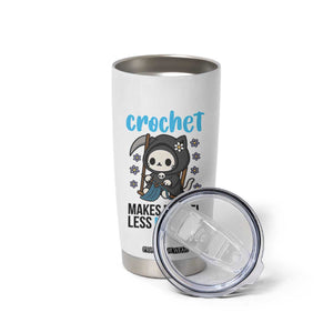 Crochet Makes Me Feel Less Murdery Tumbler Cup Grim Reaper Cat Gift TS12 Print Your Wear