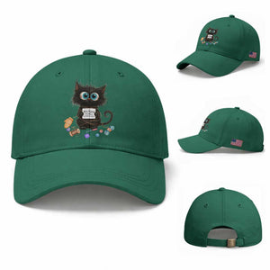 Funny Cat Crochet Lover Baseball Cap Its Fine I am Fine Everything Is Fine TS12 Baseball Cap Universal Fit Irish Green Print Your Wear