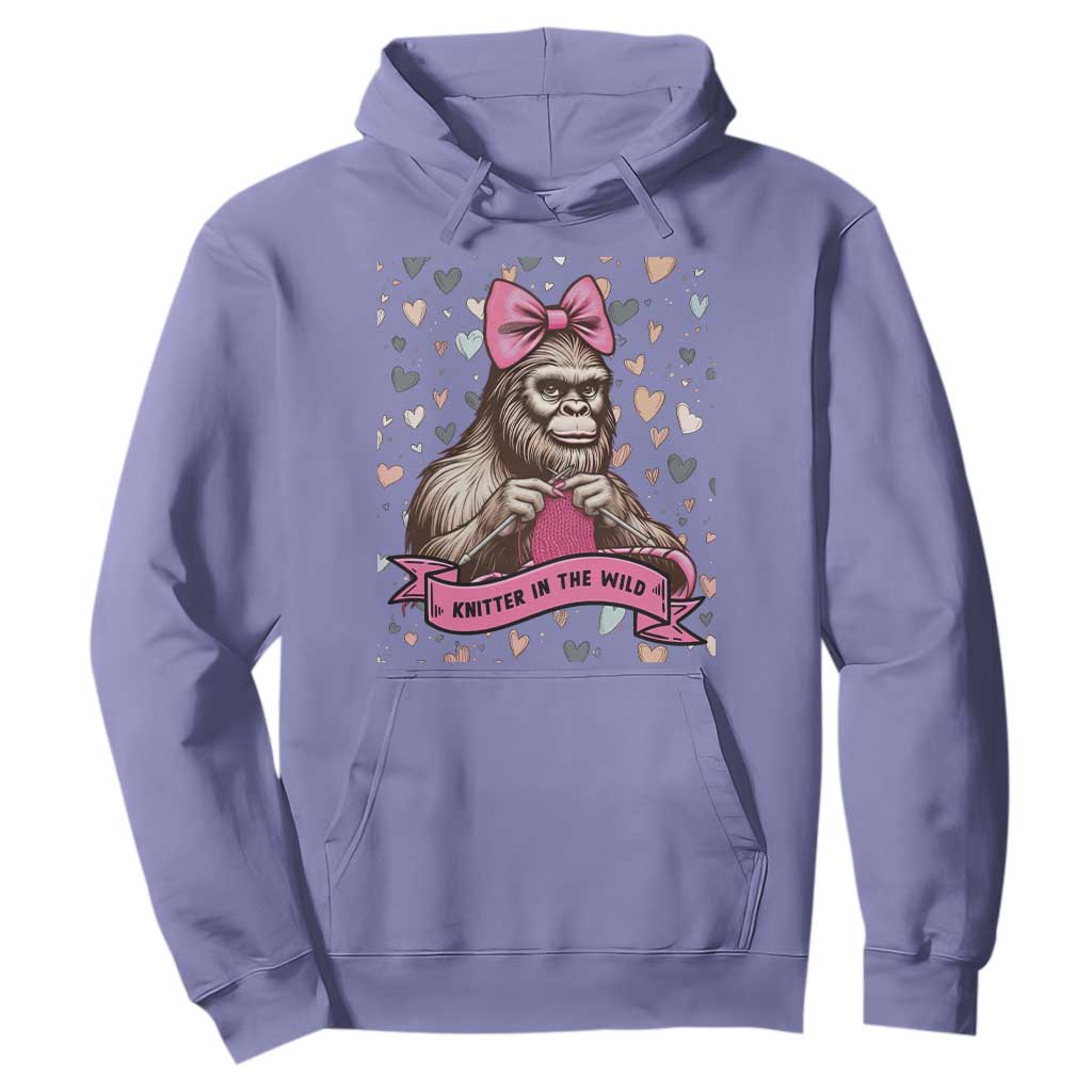 Funny Bigfoot Knitting Hoodie Knitter In The Wild TS12 Violet Print Your Wear