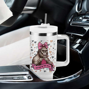 Funny Bigfoot Knitting Tumbler With Handle Knitter In The Wild TS12 Print Your Wear