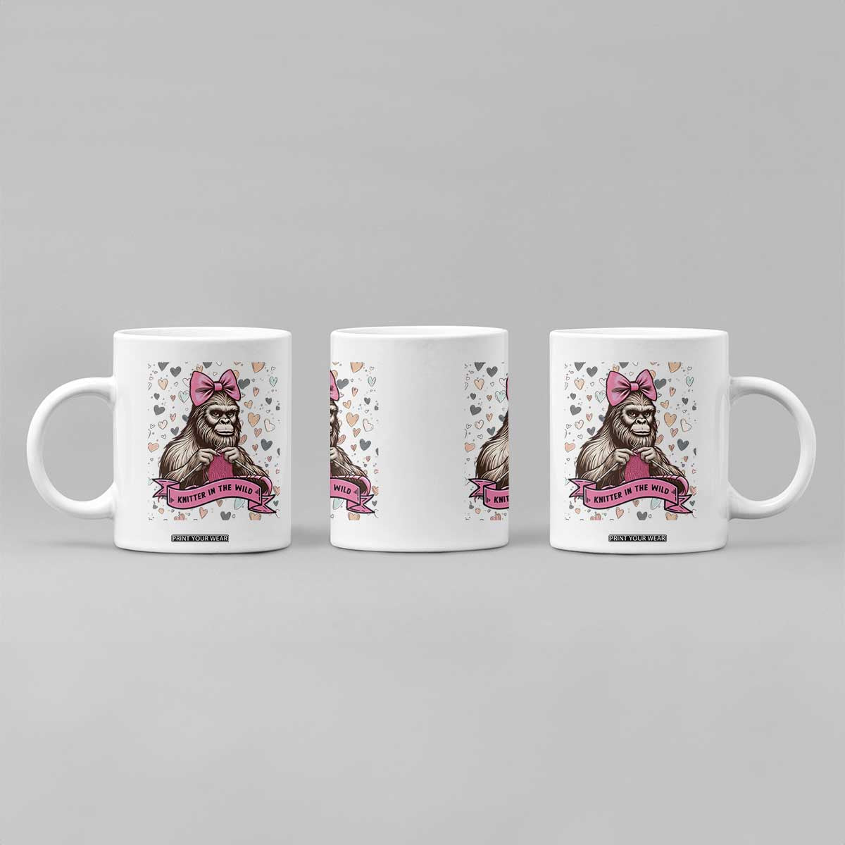 Funny Bigfoot Knitting Coffee Mug Knitter In The Wild TS12 Print Your Wear