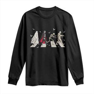 Halloween Monsters Ghost Vampire Skeleton Mummy Long Sleeve Shirt Spooky Horror