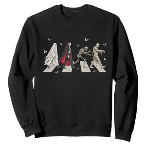 Halloween Monsters Ghost Vampire Skeleton Mummy Sweatshirt Spooky Horror