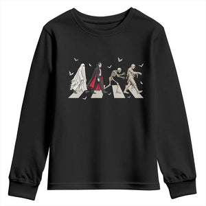 Halloween Monsters Ghost Vampire Skeleton Mummy Youth Sweatshirt Spooky Horror