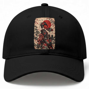 Vintage Halloween Geisha Japanese Ukiyoe Baseball Cap Spooky Kimono Dark Folklore