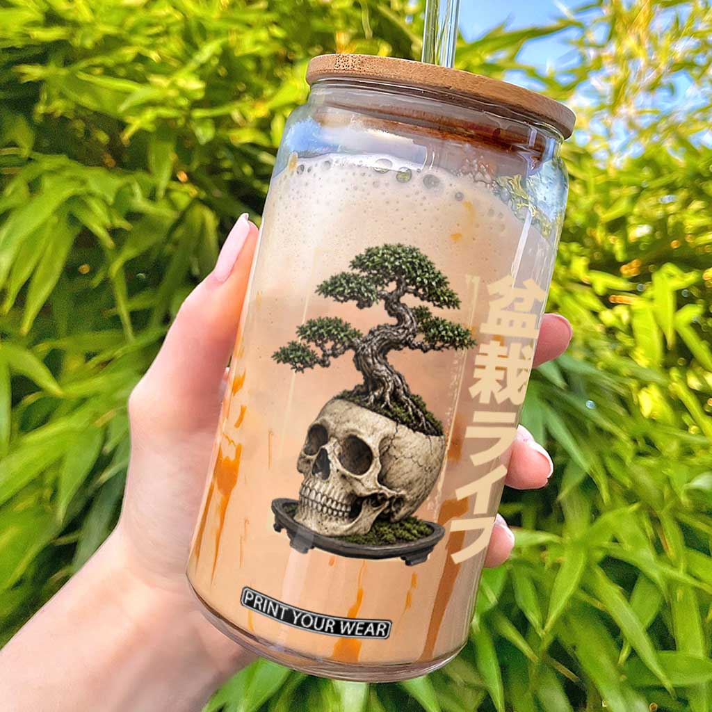 Vintage Japanese Bonsai Skull Planter Glass Can Gothic Crossover Tree Bonsai Life