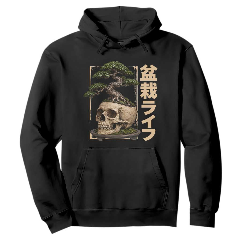 Vintage Japanese Bonsai Skull Planter Hoodie Gothic Crossover Tree Bonsai Life