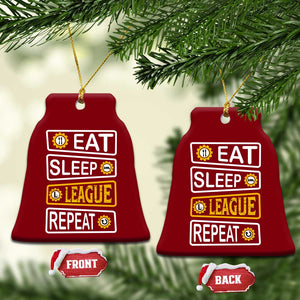 Funny Eat Sleep League Repeat Ceramic Ornament Gaming Quote Gift For Gamer TS12 Print Your Wear