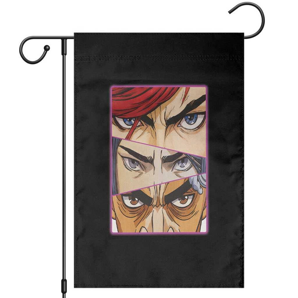 Futuristic Legends Anime Eyes Garden Flag Gift For League Gamer Fans TS12 Black Print Your Wear