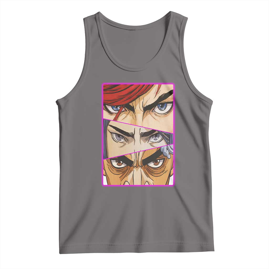 Futuristic Legends Anime Eyes Tank Top Gift For League Gamer Fans TS12 Deep Heather Print Your Wear