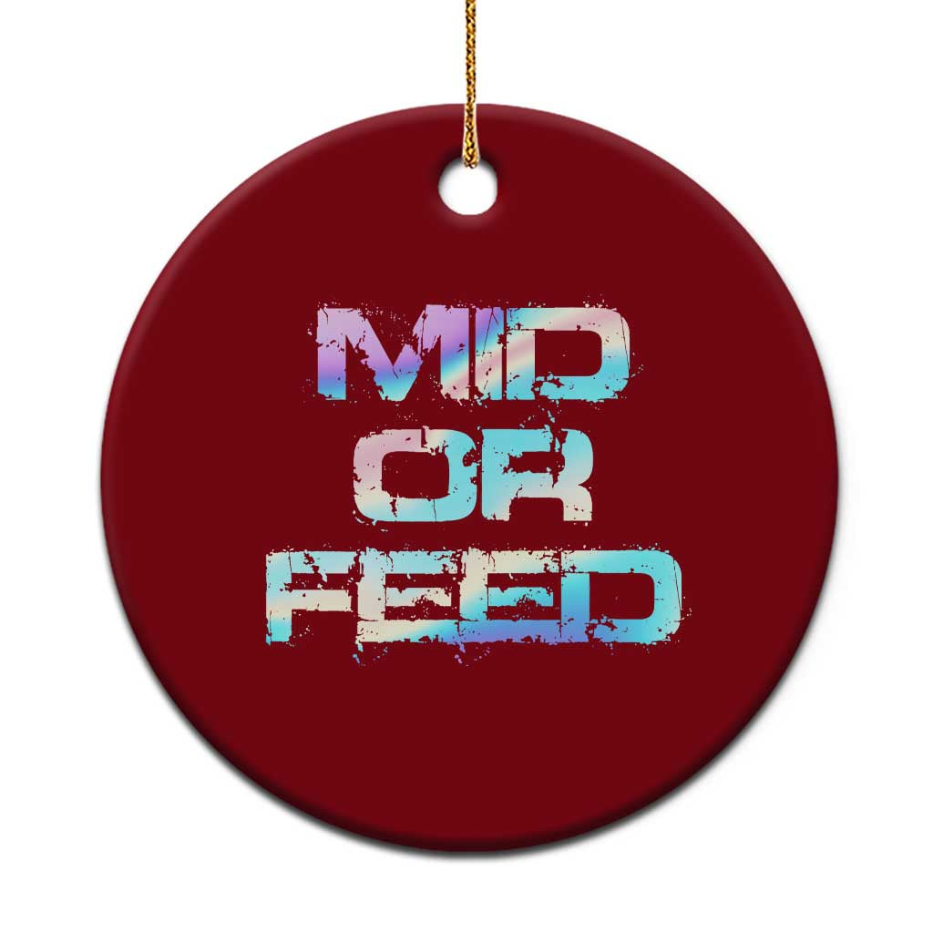 Mid Or Feed Iridescent Effect Ceramic Ornament Funny Game Lover Gift TS12 1pc Red Print Your Wear