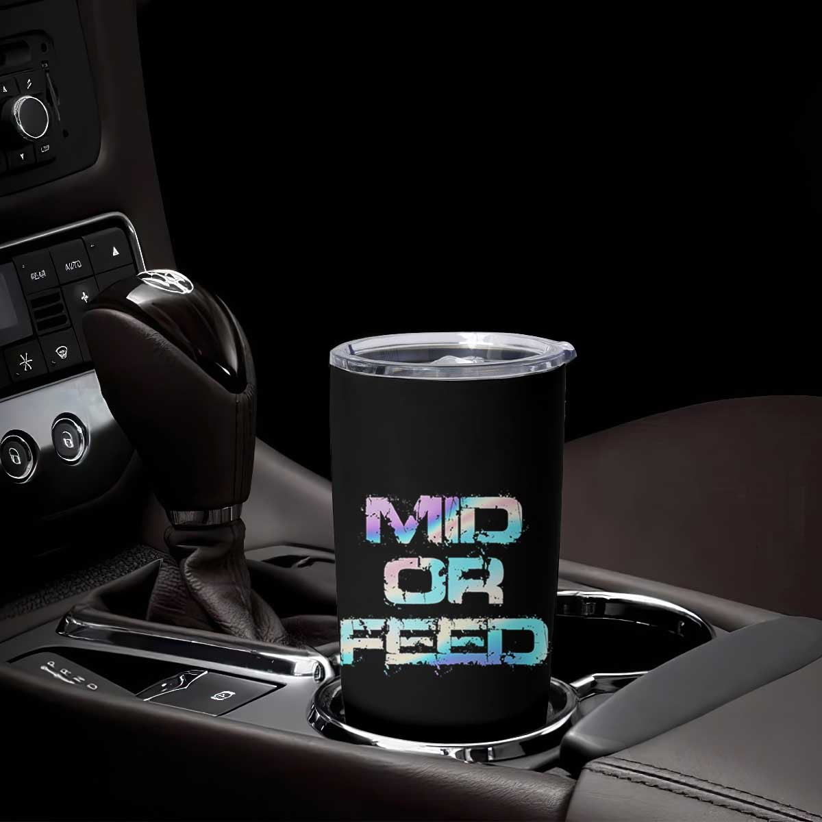 Mid Or Feed Iridescent Effect Tumbler Cup Funny Game Lover Gift TS12 Print Your Wear