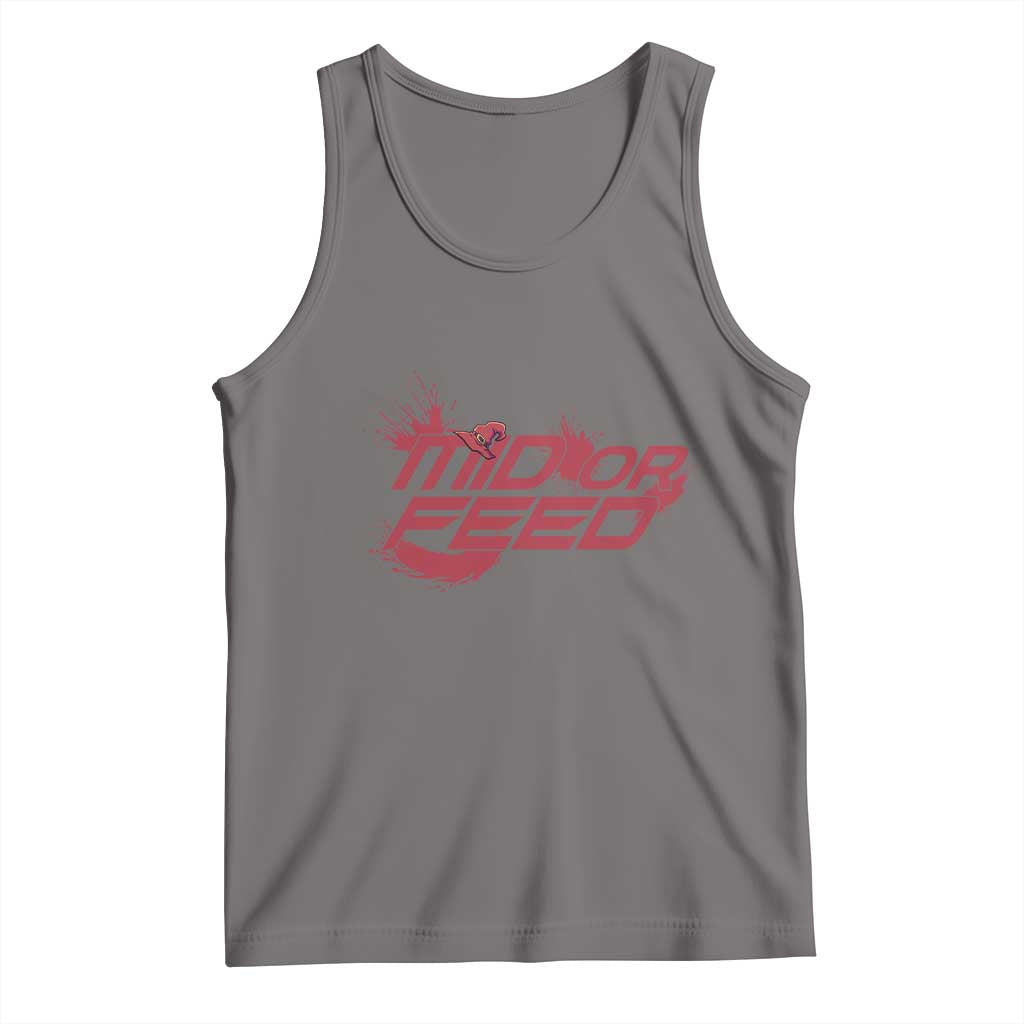 Mid Or Feed Holographic Witch Hat Tank Top Funny Game Lover Gift TS12 Deep Heather Print Your Wear