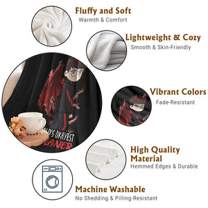 Worlds Okayest Mid Laner Throw Blanket Funny Gift For Gamer TS12 Print Your Wear