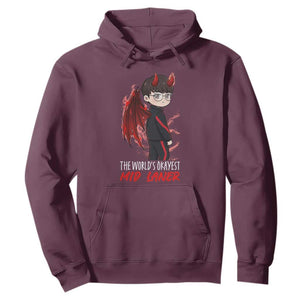 Worlds Okayest Mid Laner Hoodie Funny Gift For Gamer TS12 Maroon Print Your Wear