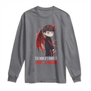 Worlds Okayest Mid Laner Long Sleeve Shirt Funny Gift For Gamer TS12 Charcoal Print Your Wear