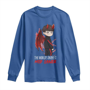 Worlds Okayest Mid Laner Long Sleeve Shirt Funny Gift For Gamer TS12 Royal Blue Print Your Wear
