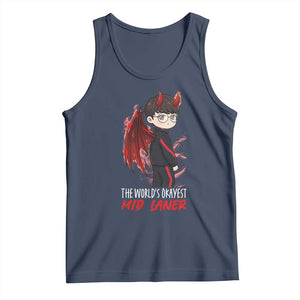 Worlds Okayest Mid Laner Tank Top Funny Gift For Gamer TS12 Navy Print Your Wear
