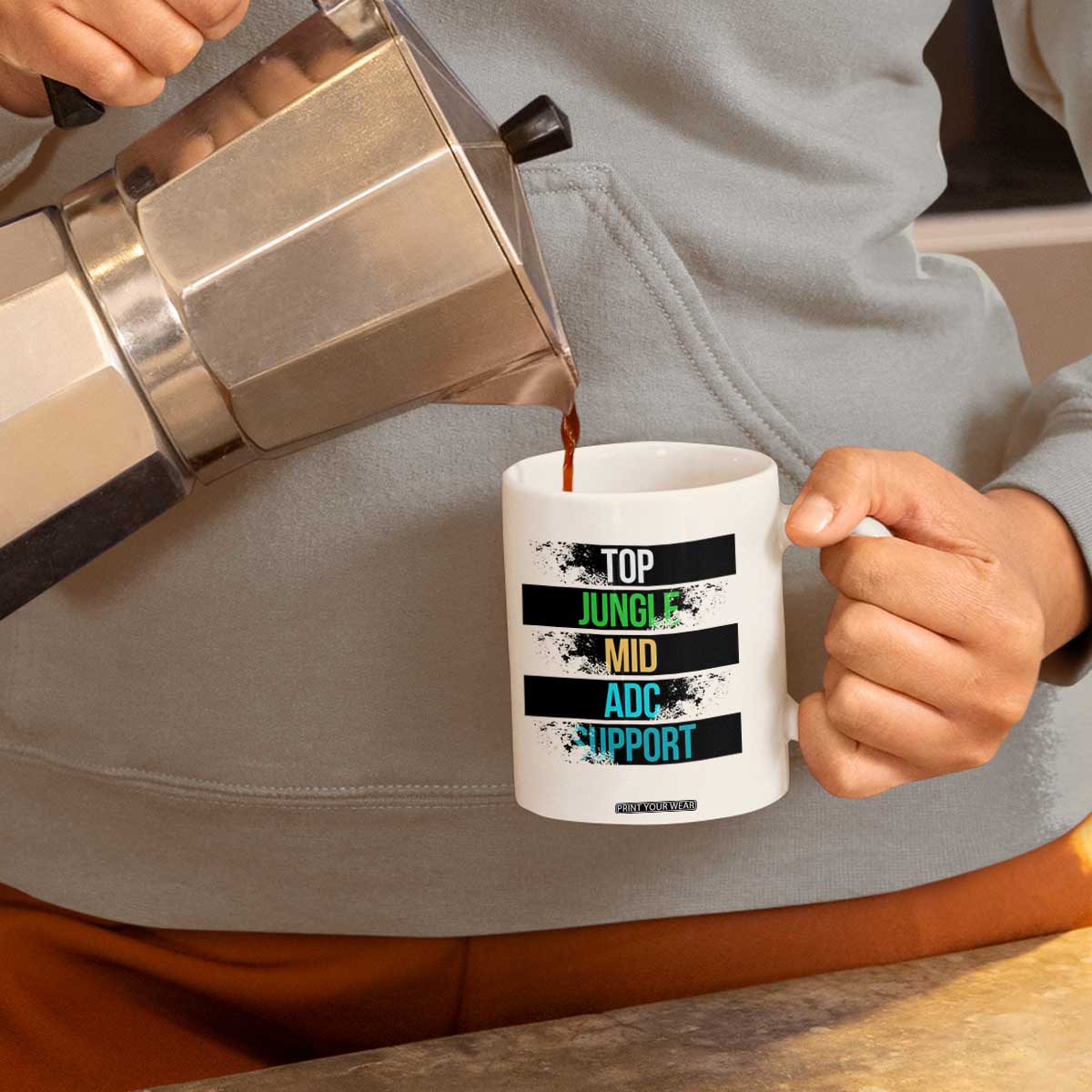 Gaming Humor 5 Roles Coffee Mug Quote For Gamer Lovers TS12 Print Your Wear