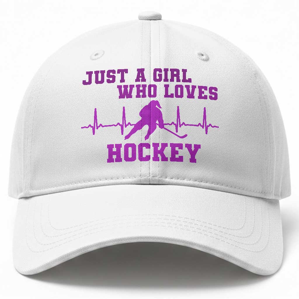 Funny Just A Girl Who Loves Hockey Baseball Cap Gift For Women TS12 Print Your Wear