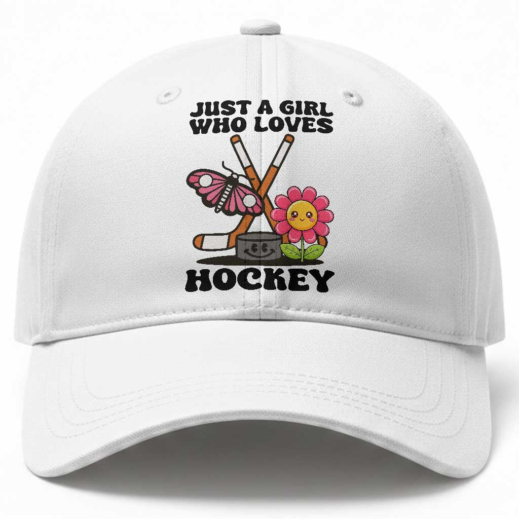 Just A Girl Who Loves Ice Hockey Baseball Cap Sports Lover Gift TS12 Print Your Wear