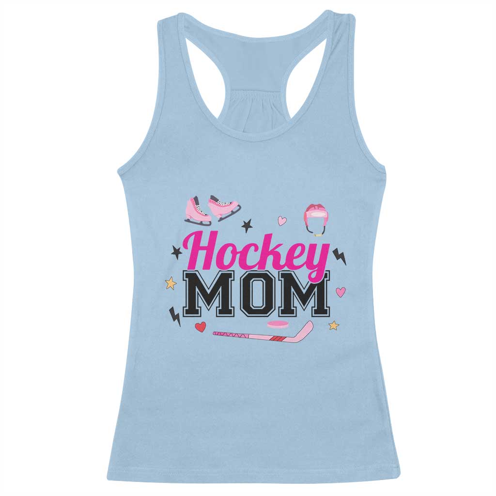 Proud Hockey Mom Racerback Tank Top Ice Hockey Supporter Gift TS12 Light Blue Print Your Wear