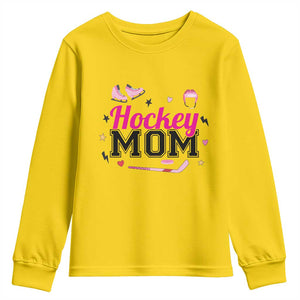 Proud Hockey Mom Youth Sweatshirt Ice Hockey Supporter Gift TS12 Daisy Print Your Wear