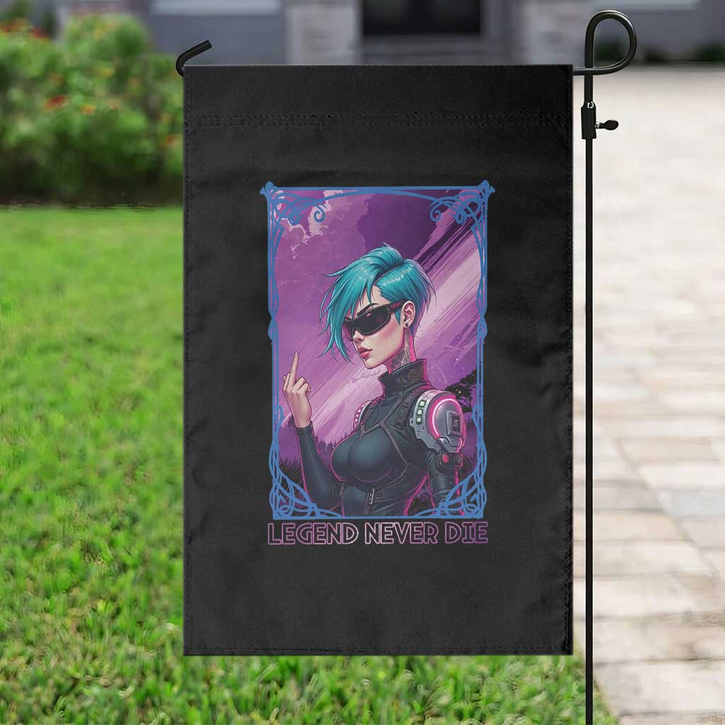 Cyberpunk Girl Legend Never Die Garden Flag Gaming Aesthetic Gift TS12 Print Your Wear