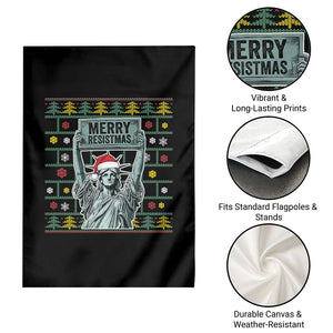 Funny Liberty Statue Ugly Sweater Gift Garden Flag Merry Resistmas TS12 Print Your Wear
