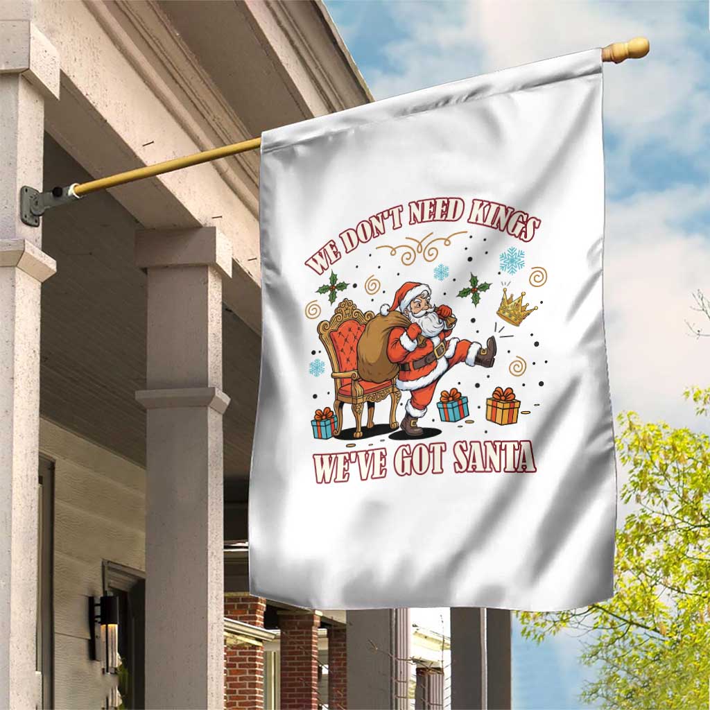 No Kings Only Santa Garden Flag Funny Christmas Parody Gift TS12 Print Your Wear