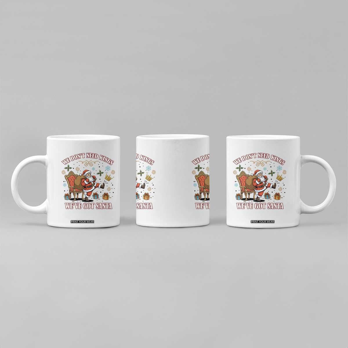 No Kings Only Santa Coffee Mug Funny Christmas Parody Gift TS12 Print Your Wear