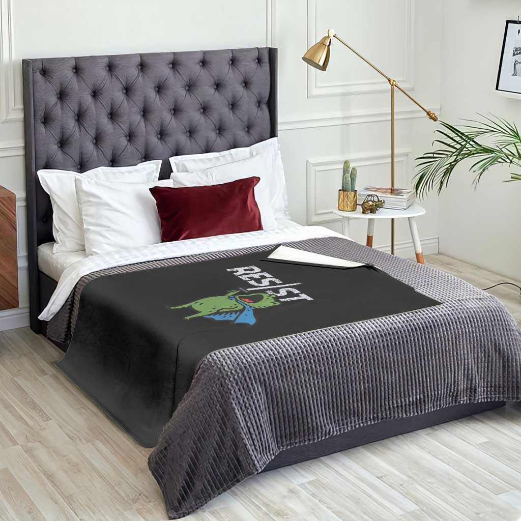 Resist Frog Warrior Throw Blanket Funny Rebel Meme Gift TS12 Print Your Wear