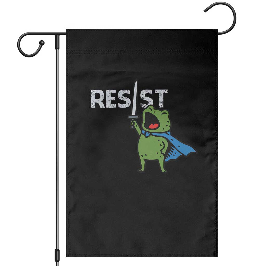Resist Frog Warrior Garden Flag Funny Rebel Meme Gift TS12 Black Print Your Wear