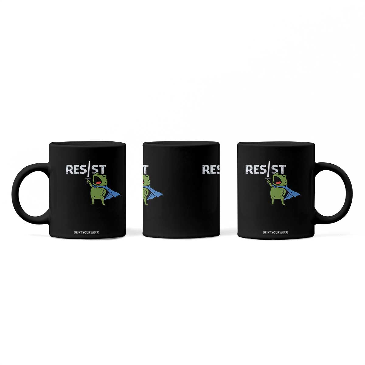 Resist Frog Warrior Coffee Mug Funny Rebel Meme Gift TS12 Print Your Wear