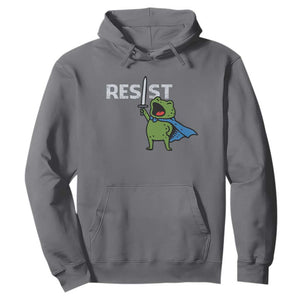 Resist Frog Warrior Hoodie Funny Rebel Meme Gift TS12 Charcoal Print Your Wear