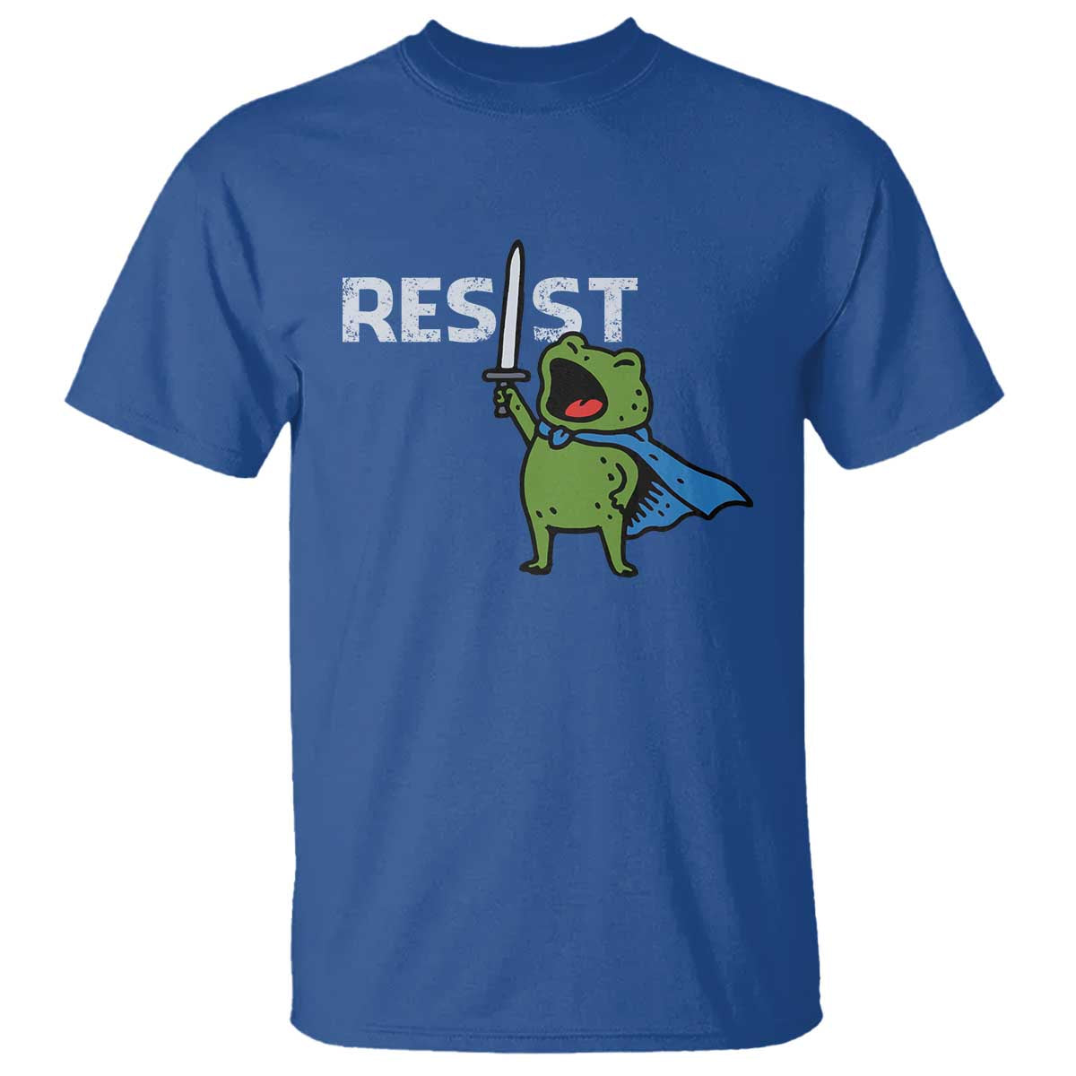 Resist Frog Warrior T Shirt Funny Rebel Meme Gift TS12 Royal Blue Print Your Wear