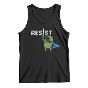 Resist Frog Warrior Tank Top Funny Rebel Meme Gift TS12 Black Print Your Wear