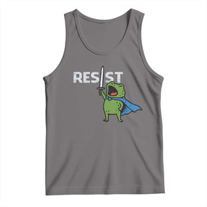 Resist Frog Warrior Tank Top Funny Rebel Meme Gift TS12 Deep Heather Print Your Wear