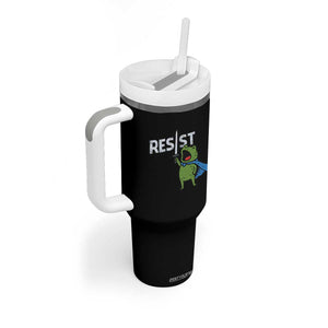 Resist Frog Warrior Tumbler With Handle Funny Rebel Meme Gift TS12 Print Your Wear
