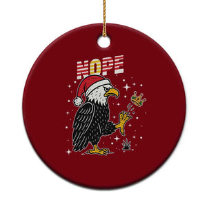 Funny Eagle No Kings In America Xmas 2025 Ceramic Ornament TS12 1pc Red Print Your Wear