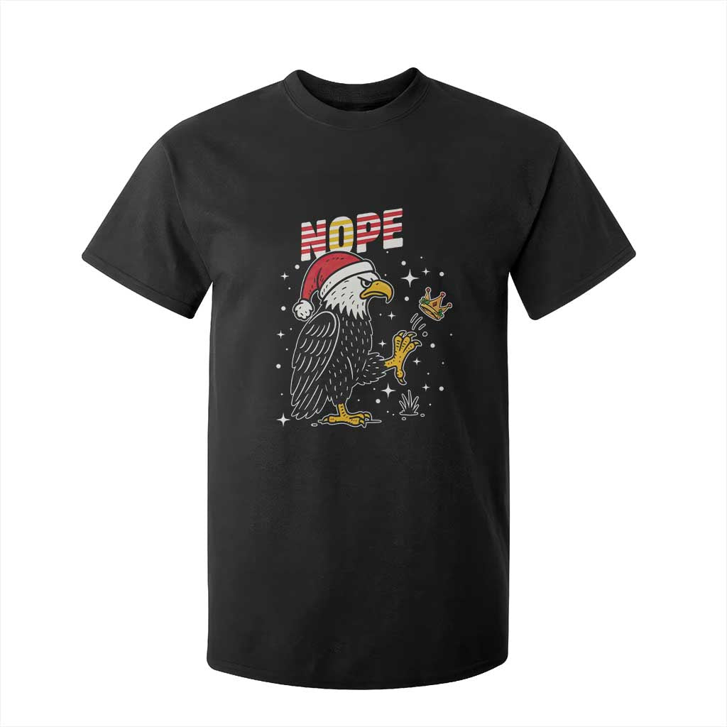 Funny Eagle No Kings In America Christmas 2025 T Shirt For Kid TS12 Black Print Your Wear