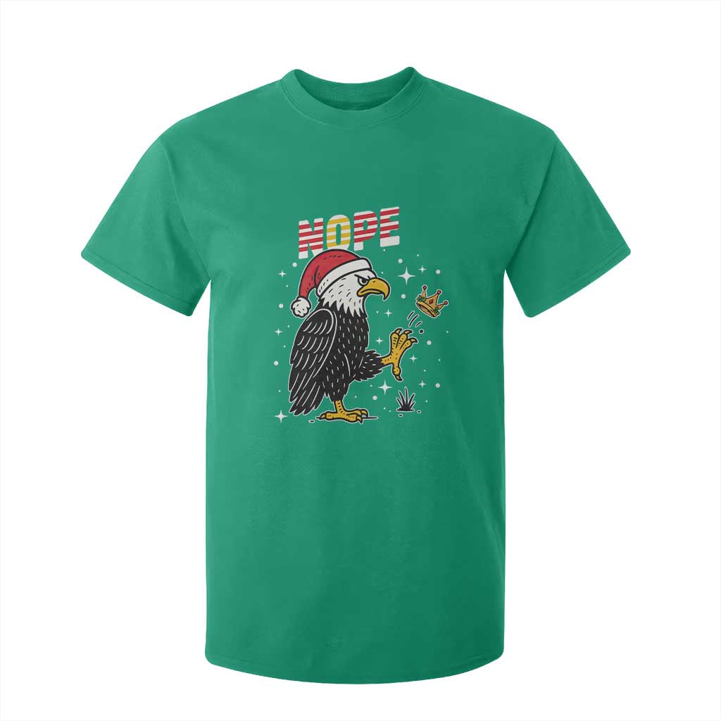 Funny Eagle No Kings In America Christmas 2025 T Shirt For Kid TS12 Irish Green Print Your Wear