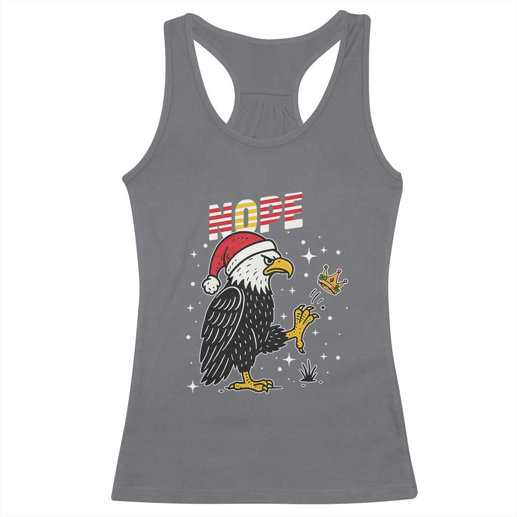 Funny Eagle No Kings In America Christmas 2025 Racerback Tank Top TS12 Charcoal Print Your Wear