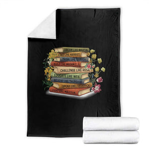 Black History Leaders Book Throw Blanket African American Teachers TS12 Black Print Your Wear